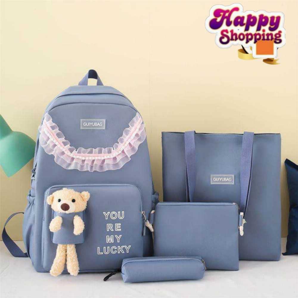 GUIYUBAG 5 Pieces Bagpack Set For School, College and Travel