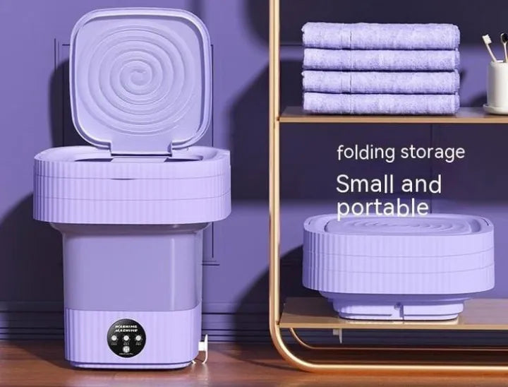 Mini Washing Machine-Foldable Portable Electric Laundry Washer for Clothes