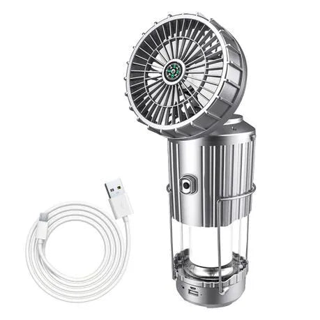 Solar LED Camping Lantern with Fan